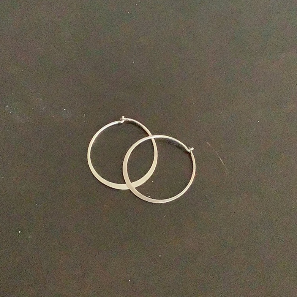 Sterling Hoops - Picture 3 of 4